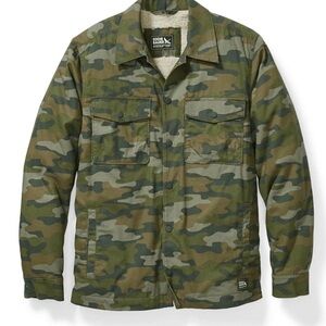 Eddie Bauer Sherpa-Lined Camo Timberline Shirt Jacket (size XL, tall)